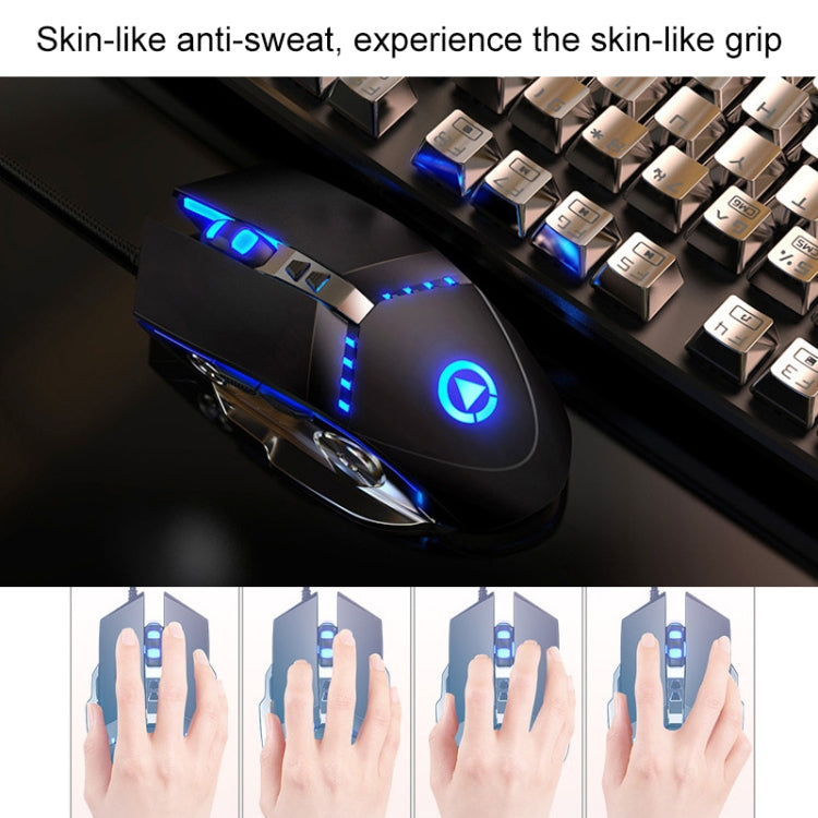 YINDIAO V2 Mechanical Feel Gaming Keyboard Mouse Set (Black Rainbow Light) - Wired Keyboard by YINDIAO | Online Shopping South Africa | PMC Jewellery | Buy Now Pay Later Mobicred