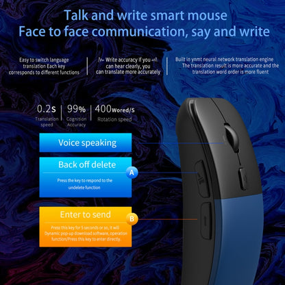 Boeleo BM01 Smart Voice Language Translation Wireless Mouse(Grey) - Wireless Mice by boeleo | Online Shopping South Africa | PMC Jewellery | Buy Now Pay Later Mobicred