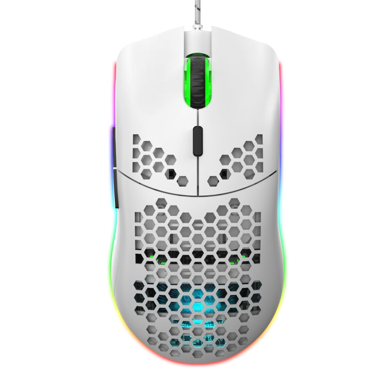 HXSJ J900 6 Keys RGB Lighting Programmable Gaming Wired Mouse (White) - Wired Mice by HXSJ | Online Shopping South Africa | PMC Jewellery | Buy Now Pay Later Mobicred