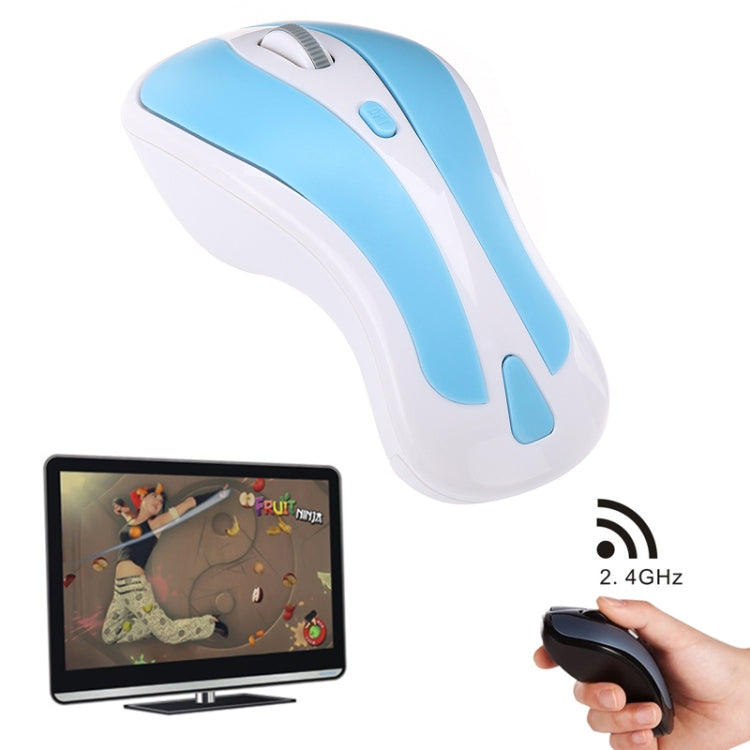 PR-01 6D Gyroscope Fly Air Mouse 2.4G USB Receiver 1600 DPI Wireless Optical Mouse for Computer PC Android Smart TV Box (Blue + White) - Wireless Mice by PMC Jewellery | Online Shopping South Africa | PMC Jewellery | Buy Now Pay Later Mobicred