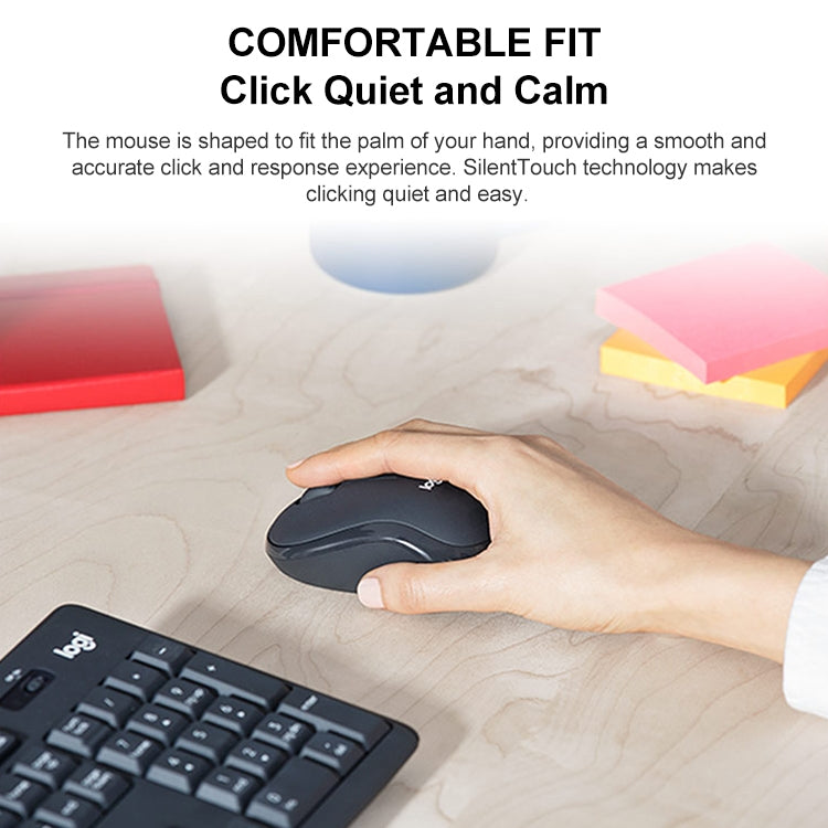 Logitech MK295 USB Wireless Silence Keyboard Mouse Set (White) - free shipping - PMC Jewellery - Order now!