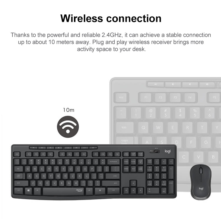 Logitech MK295 USB Wireless Silence Keyboard Mouse Set (White) - free shipping - PMC Jewellery - Order now!