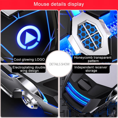 YINDIAO A7 2.4GHz 1600DPI 3-modes Adjustable 7-keys Rechargeable RGB Light Wireless Silent Gaming Mouse (Black) - Wireless Mice by YINDIAO | Online Shopping South Africa | PMC Jewellery | Buy Now Pay Later Mobicred