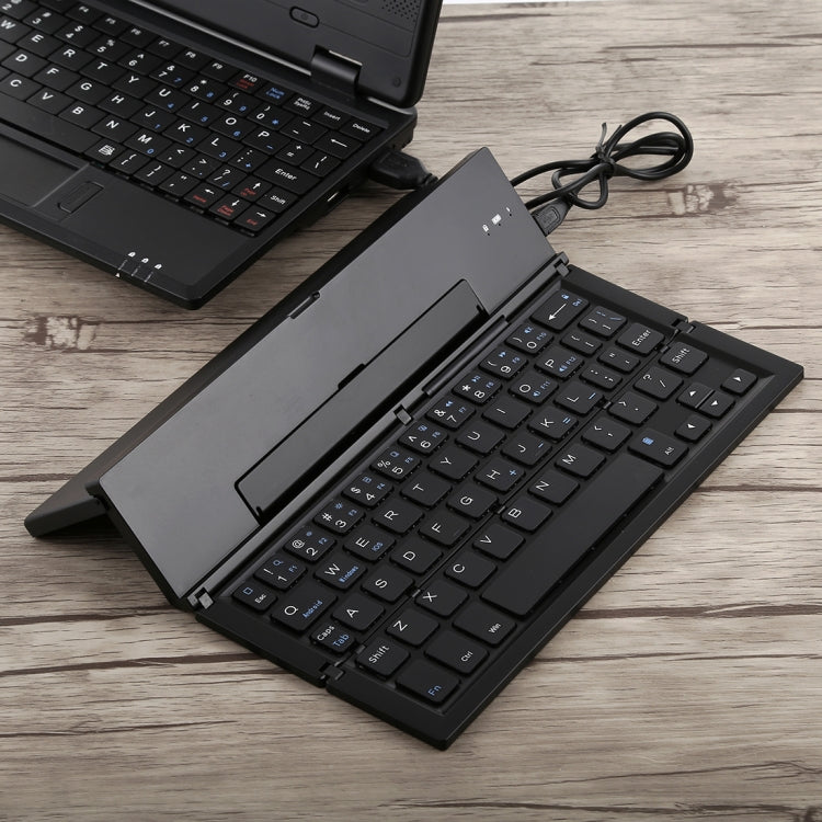 GK608 Ultra-thin Foldable Bluetooth V3.0 Keyboard, Built-in Holder, Support Android / iOS / Windows System (Black) - Wireless Keyboard by PMC Jewellery | Online Shopping South Africa | PMC Jewellery | Buy Now Pay Later Mobicred