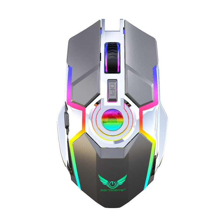 ZERODATE T30 2.4GHz 2400DPI Three-speed Adjustable RGB Backlight Wireless Optical Mouse(Grey) - free shipping - PMC Jewellery - Order now!