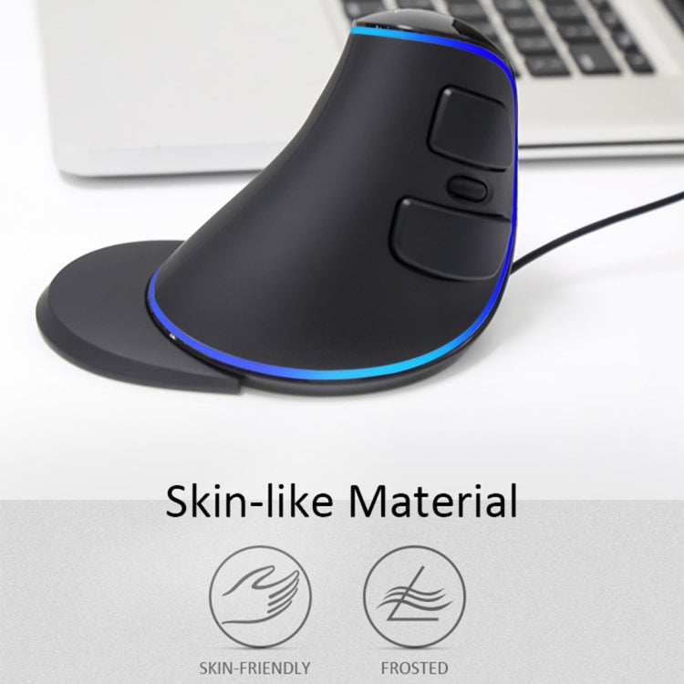 DELUX M618 Plus Wired Blue Version Optical Mouse Ergonomic Vertical Mouse 1600DPI - free shipping - PMC Jewellery - Order now!