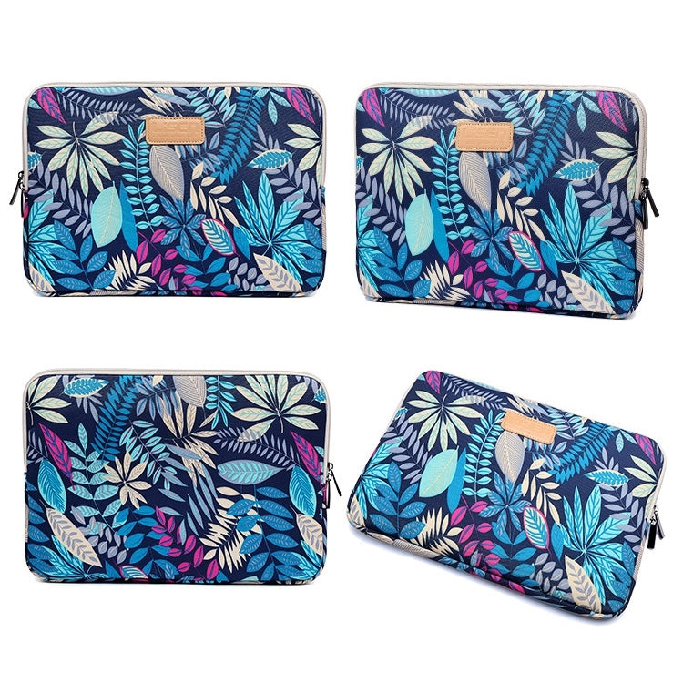 Lisen 10 inch Sleeve Case  Colorful Leaves Zipper Briefcase Carrying Bag for iPad Air 2, iPad Air, iPad 4, iPad New, Galaxy Tab A 10.1, Lenovo Yoga 10.1 inch, Microsoft Surface Pro 10.6,  10 inch and Below Laptops / Tablets(Blue) - 10 - 11 inch by PMC Jewellery | Online Shopping South Africa | PMC Jewellery | Buy Now Pay Later Mobicred