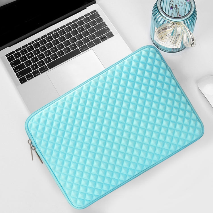 Diamond Texture Laptop Liner Bag, Size: 15.6 inch (Mint Green) - 15.6 - 17 inch by PMC Jewellery | Online Shopping South Africa | PMC Jewellery | Buy Now Pay Later Mobicred