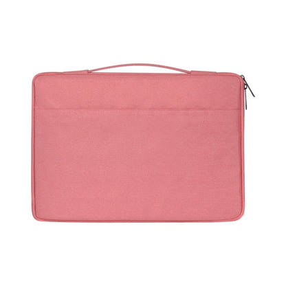 13.3 inch Fashion Casual Polyester + Nylon Laptop Handbag Briefcase Notebook Cover Case, For Macbook, Samsung, Lenovo, Xiaomi, Sony, DELL, CHUWI, ASUS, HP (Pink) - 13.3 inch by PMC Jewellery | Online Shopping South Africa | PMC Jewellery | Buy Now Pay Later Mobicred