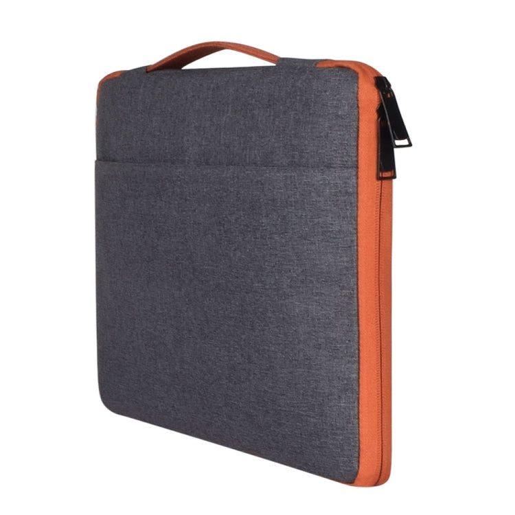 13.3 inch Fashion Casual Polyester + Nylon Laptop Handbag Briefcase Notebook Cover Case, For Macbook, Samsung, Lenovo, Xiaomi, Sony, DELL, CHUWI, ASUS, HP (Grey) - 13.3 inch by PMC Jewellery | Online Shopping South Africa | PMC Jewellery | Buy Now Pay Later Mobicred