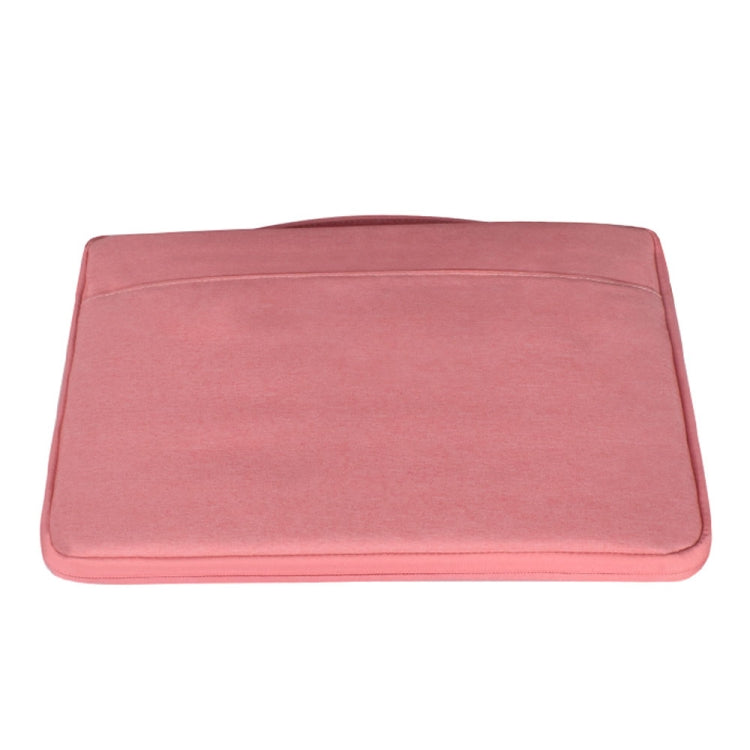 15.6 inch Fashion Casual Polyester + Nylon Laptop Handbag Briefcase Notebook Cover Case, For Macbook, Samsung, Lenovo, Xiaomi, Sony, DELL, CHUWI, ASUS, HP(Pink) - 14.1 inch by PMC Jewellery | Online Shopping South Africa | PMC Jewellery | Buy Now Pay Later Mobicred