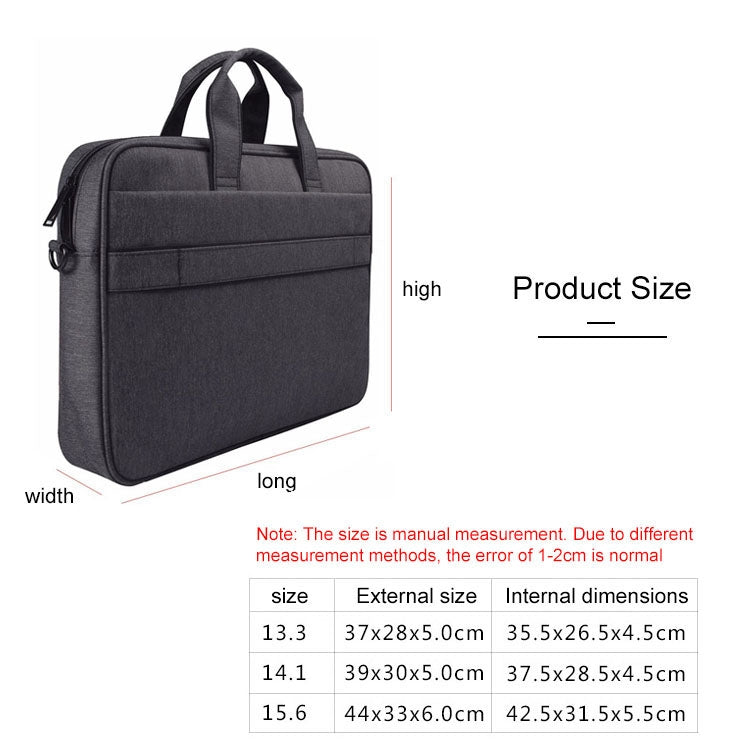 DJ03 Waterproof Anti-scratch Anti-theft One-shoulder Handbag for 13.3 inch Laptops, with Suitcase Belt(Black) - 13.3 inch by PMC Jewellery | Online Shopping South Africa | PMC Jewellery | Buy Now Pay Later Mobicred