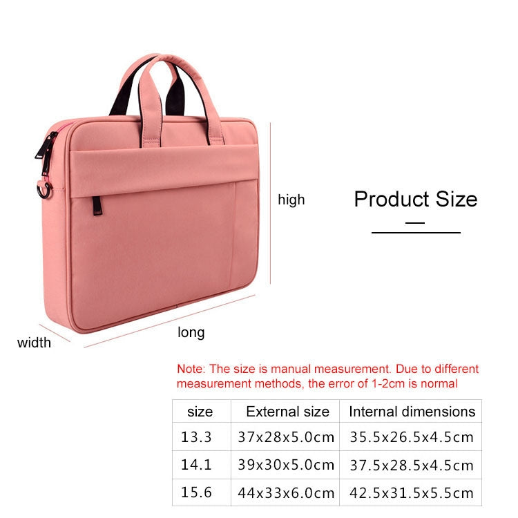 DJ03 Waterproof Anti-scratch Anti-theft One-shoulder Handbag for 15.6 inch Laptops, with Suitcase Belt(Pink) - 15.6 - 17 inch by PMC Jewellery | Online Shopping South Africa | PMC Jewellery | Buy Now Pay Later Mobicred