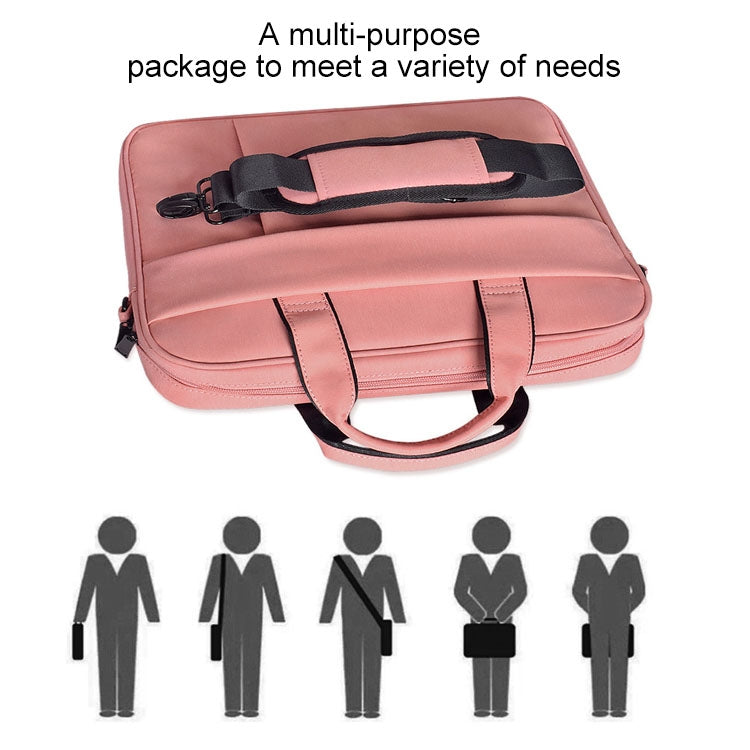 DJ03 Waterproof Anti-scratch Anti-theft One-shoulder Handbag for 15.6 inch Laptops, with Suitcase Belt(Pink) - 15.6 - 17 inch by PMC Jewellery | Online Shopping South Africa | PMC Jewellery | Buy Now Pay Later Mobicred