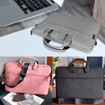 ST01S Waterproof Oxford Cloth Hidden Portable Strap One-shoulder Handbag for 15.6 inch Laptops (Dark Gray) - 14.1 inch by PMC Jewellery | Online Shopping South Africa | PMC Jewellery | Buy Now Pay Later Mobicred