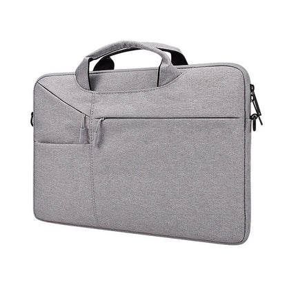 ST02S Waterproof Tear Resistance Hidden Portable Strap One-shoulder Handbag for 14.1 inch Laptops, with Suitcase Belt(Light Grey) - 14.1 inch by PMC Jewellery | Online Shopping South Africa | PMC Jewellery | Buy Now Pay Later Mobicred