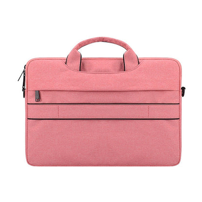 ST02S Waterproof Tear Resistance Hidden Portable Strap One-shoulder Handbag for 15.6 inch Laptops, with Suitcase Belt(Pink) - 15.6 - 17 inch by PMC Jewellery | Online Shopping South Africa | PMC Jewellery | Buy Now Pay Later Mobicred