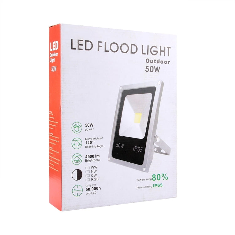 50W IP65 Waterproof White Light LED Floodlight, 4500LM Lamp, AC 85-265V - Floodlights by PMC Jewellery | Online Shopping South Africa | PMC Jewellery | Buy Now Pay Later Mobicred