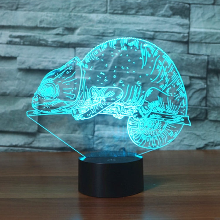 Chameleon Shape 3D Colorful LED Vision Light Table Lamp, 16 Colors Remote Control Version - Novelty Lighting by PMC TechLife | Online Shopping South Africa | PMC TechLife | Buy Now Pay Later Mobicred