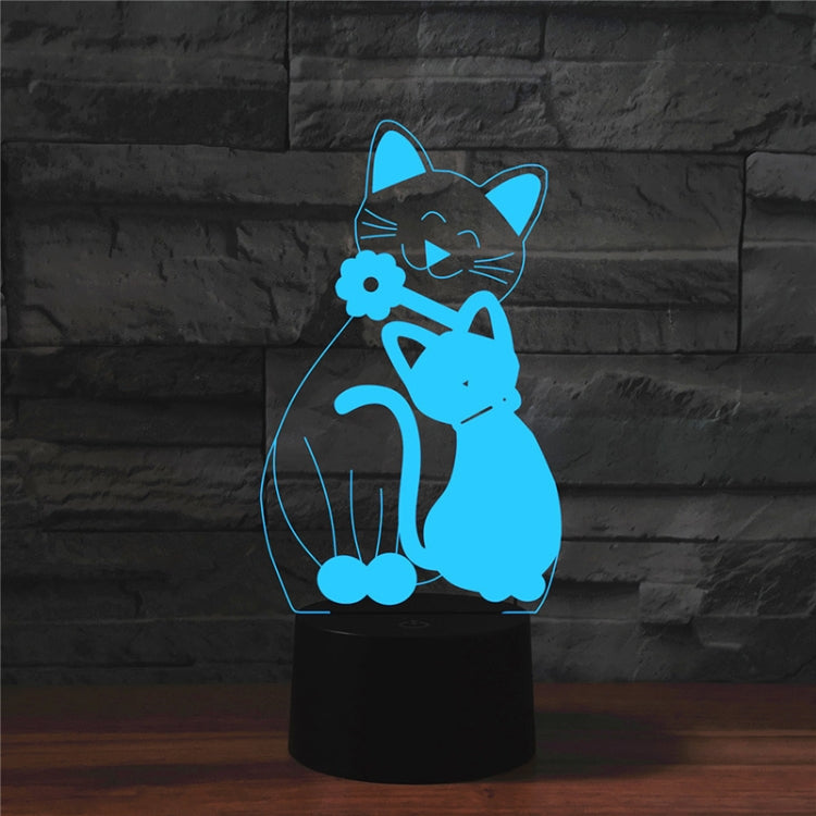 Cat Shape 3D Colorful LED Vision Light Table Lamp, 16 Colors Remote Control Version - Novelty Lighting by PMC TechLife | Online Shopping South Africa | PMC TechLife | Buy Now Pay Later Mobicred