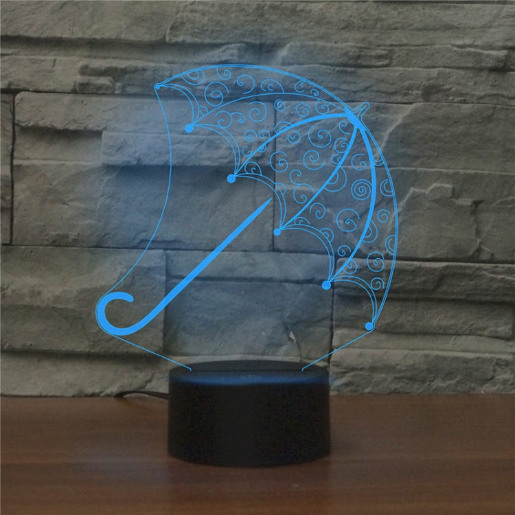 Umbrella Shape 3D Colorful LED Vision Light Table Lamp, USB & Battery Version - Novelty Lighting by PMC TechLife | Online Shopping South Africa | PMC TechLife | Buy Now Pay Later Mobicred