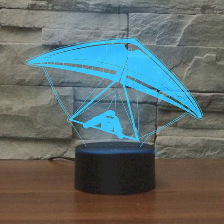 Hang Glider Shape 3D Colorful LED Vision Light Table Lamp, Crack Remote Control Version - Novelty Lighting by PMC TechLife | Online Shopping South Africa | PMC TechLife | Buy Now Pay Later Mobicred