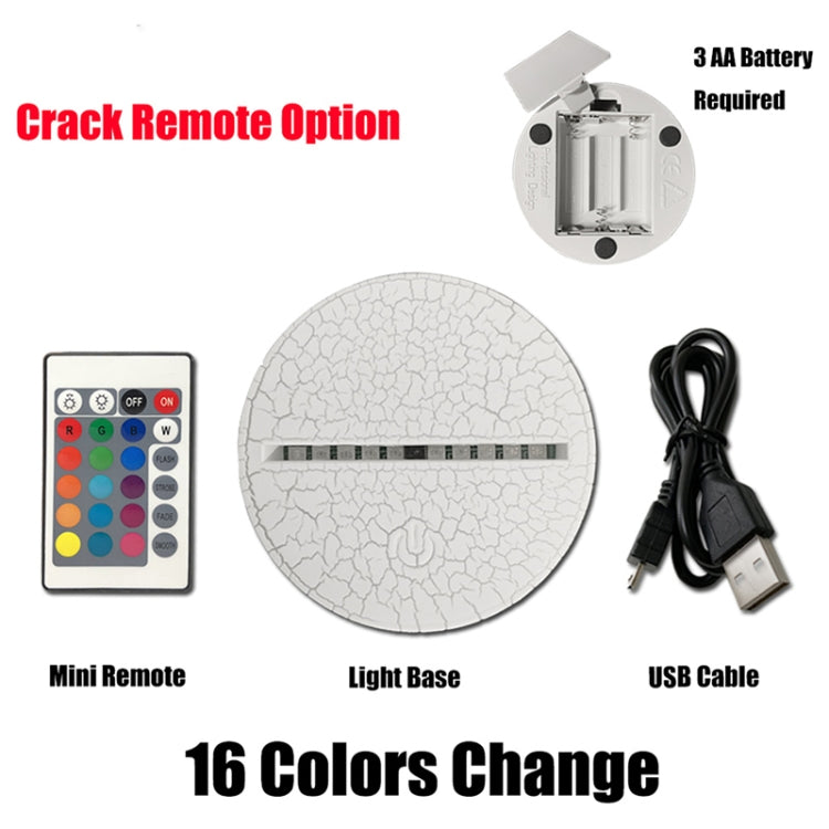 Three Birds Shape 3D Colorful LED Vision Light Table Lamp, Crack Remote Control Version - Novelty Lighting by PMC TechLife | Online Shopping South Africa | PMC TechLife | Buy Now Pay Later Mobicred