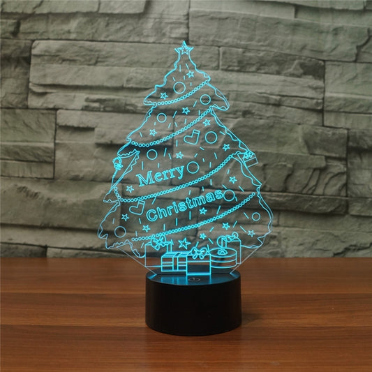 Christmas Tree Shape 3D Colorful LED Vision Light Table Lamp, 16 Colors Remote Control Version - Novelty Lighting by PMC Jewellery | Online Shopping South Africa | PMC Jewellery | Buy Now Pay Later Mobicred