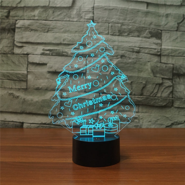 Christmas Tree Shape 3D Colorful LED Vision Light Table Lamp, USB & Battery Version - Novelty Lighting by PMC TechLife | Online Shopping South Africa | PMC TechLife | Buy Now Pay Later Mobicred
