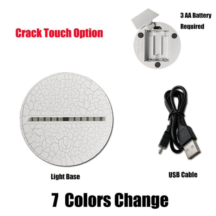 Playing Football Shape 3D Colorful LED Vision Light Table Lamp, Crack Touch Version - Novelty Lighting by PMC TechLife | Online Shopping South Africa | PMC TechLife | Buy Now Pay Later Mobicred