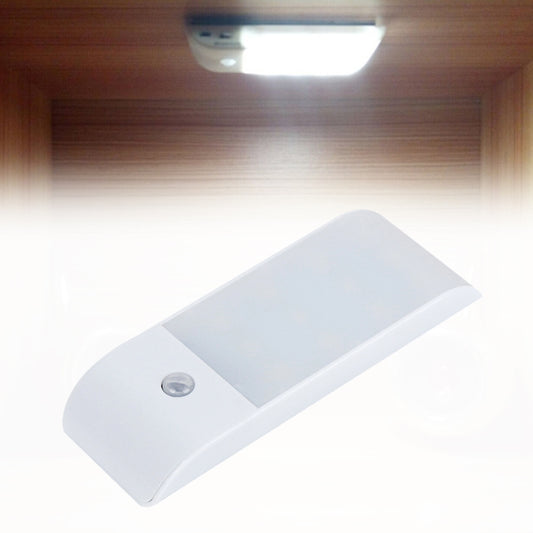 PIR Human Body Motion Sensor White Light LED Night Light, 1W 12 LEDs 240 LM USB Charging, Sensor Distance: 3m, DC 5V - Sensor LED Lights by PMC Jewellery | Online Shopping South Africa | PMC Jewellery | Buy Now Pay Later Mobicred