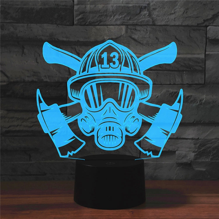 Fire Fighting Shape 3D Colorful LED Vision Light Table Lamp, USB Touch Version - Novelty Lighting by PMC TechLife | Online Shopping South Africa | PMC TechLife | Buy Now Pay Later Mobicred