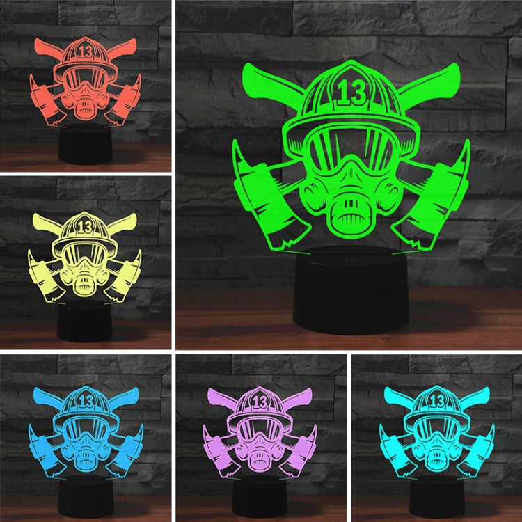 Fire Fighting Shape 3D Colorful LED Vision Light Table Lamp, USB & Battery Version - free shipping - PMC TechLife - Order now!