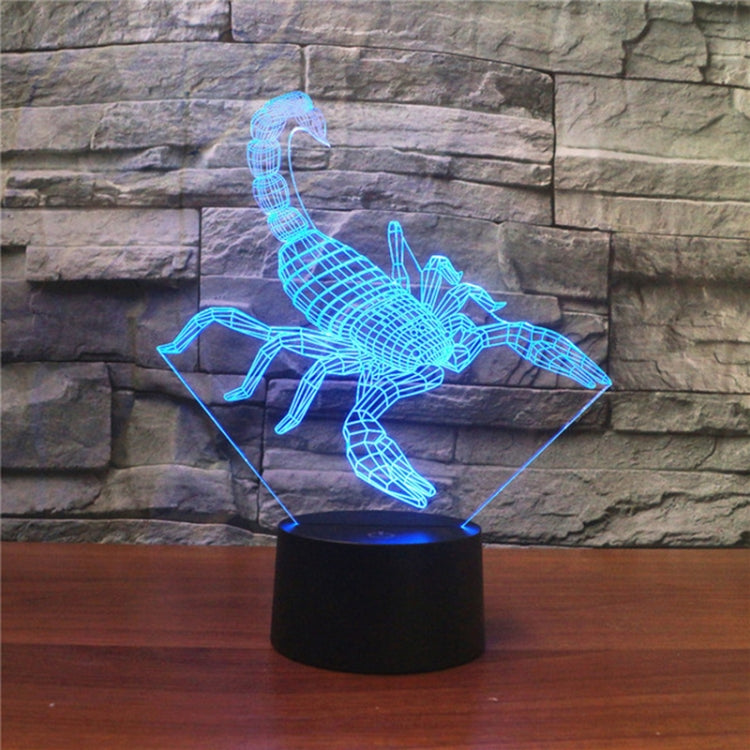 Scorpion Shape 3D Colorful LED Vision Light Table Lamp, Crack Touch Version - Novelty Lighting by PMC TechLife | Online Shopping South Africa | PMC TechLife | Buy Now Pay Later Mobicred