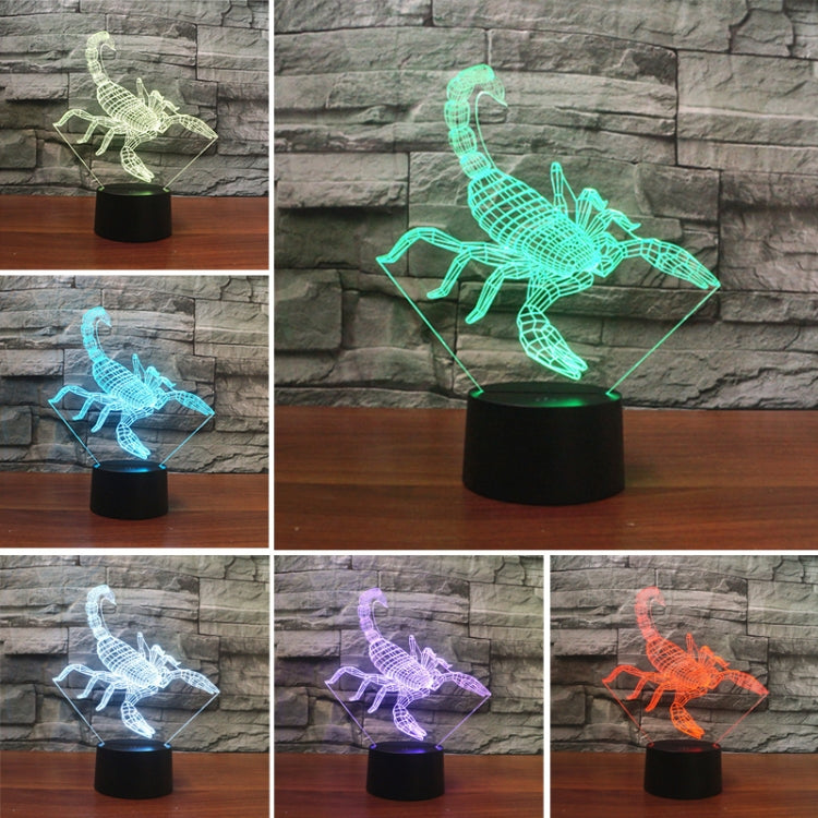 Scorpion Shape 3D Colorful LED Vision Light Table Lamp, Crack Remote Control Version - Novelty Lighting by PMC TechLife | Online Shopping South Africa | PMC TechLife | Buy Now Pay Later Mobicred
