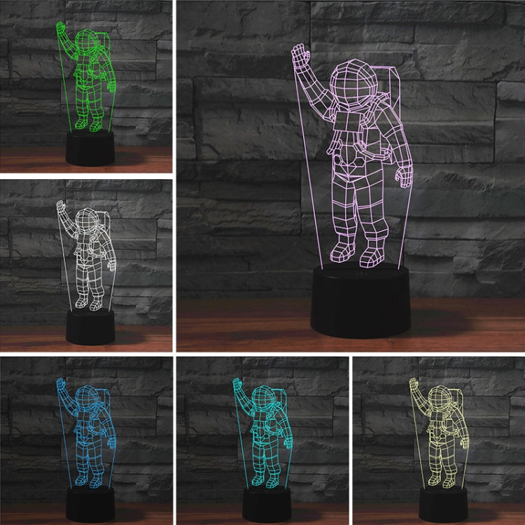Astronaut Shape 3D Colorful LED Vision Light Table Lamp, USB & Battery Version - Novelty Lighting by PMC TechLife | Online Shopping South Africa | PMC TechLife | Buy Now Pay Later Mobicred