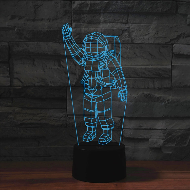 Astronaut Shape 3D Colorful LED Vision Light Table Lamp, Crack Touch Version - Novelty Lighting by PMC TechLife | Online Shopping South Africa | PMC TechLife | Buy Now Pay Later Mobicred