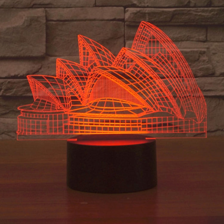 Sydney Opera House Style 3D Touch Switch Control LED Light , 7 Color Discoloration Creative Visual Stereo Lamp Desk Lamp Night Light - Novelty Lighting by PMC TechLife | Online Shopping South Africa | PMC TechLife | Buy Now Pay Later Mobicred