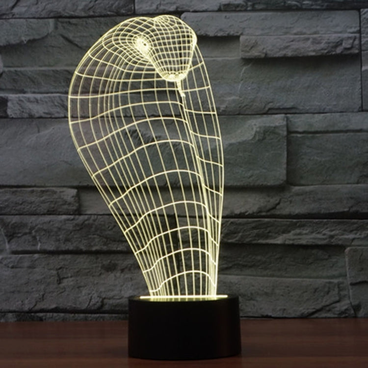 Cobra Style 3D Touch Switch Control LED Light , 7 Color Discoloration Creative Visual Stereo Lamp Desk Lamp Night Light - Novelty Lighting by PMC TechLife | Online Shopping South Africa | PMC TechLife | Buy Now Pay Later Mobicred