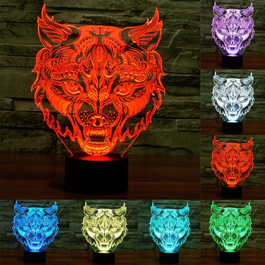 Leopard Shape 3D Touch Switch Control LED Light , 7 Colour Discoloration Creative Visual Stereo Lamp Desk Lamp Night Light - Novelty Lighting by PMC Jewellery | Online Shopping South Africa | PMC Jewellery | Buy Now Pay Later Mobicred