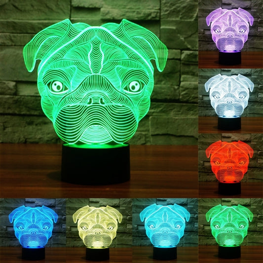 Dog Shape 3D Touch Switch Control LED Light , 7 Color Discoloration Creative Visual Stereo Lamp Desk Lamp Night Light - Novelty Lighting by PMC Jewellery | Online Shopping South Africa | PMC Jewellery | Buy Now Pay Later Mobicred