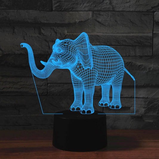 Elephant Shape 3D Colorful LED Vision Light Table Lamp, USB Touch Version - Novelty Lighting by PMC Jewellery | Online Shopping South Africa | PMC Jewellery | Buy Now Pay Later Mobicred