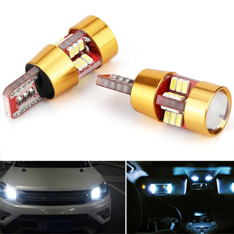 2 PCS LED Light Bulb 6000K White Super Bright 168 2825 W5W T10 Decoder Replacement, For Car Dome Map Side Marker Door Courtesy License Plate Lights(Gold) - Clearance Lights by PMC Jewellery | Online Shopping South Africa | PMC Jewellery