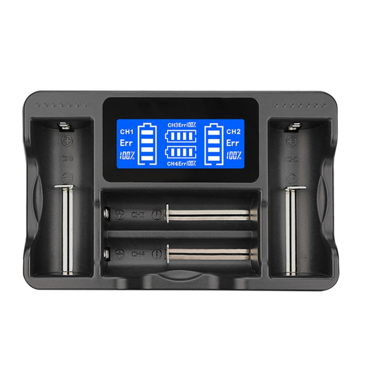 YS-4 Universal 18650 26650 Smart LCD Four Battery Charger with Micro USB Output for 18490/18350/17670/17500/16340 RCR123/14500/10440/A/AA/AAA - Charger & Converter by PMC Jewellery | Online Shopping South Africa | PMC Jewellery | Buy Now Pay Later Mobicred