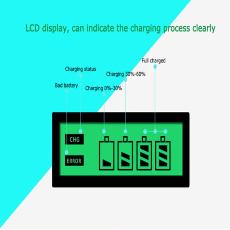 AC 100-240V 4 Slot Battery Charger for AA & AAA Battery, with LCD Display, UK Plug - Charger & Converter by PMC Jewellery | Online Shopping South Africa | PMC Jewellery | Buy Now Pay Later Mobicred