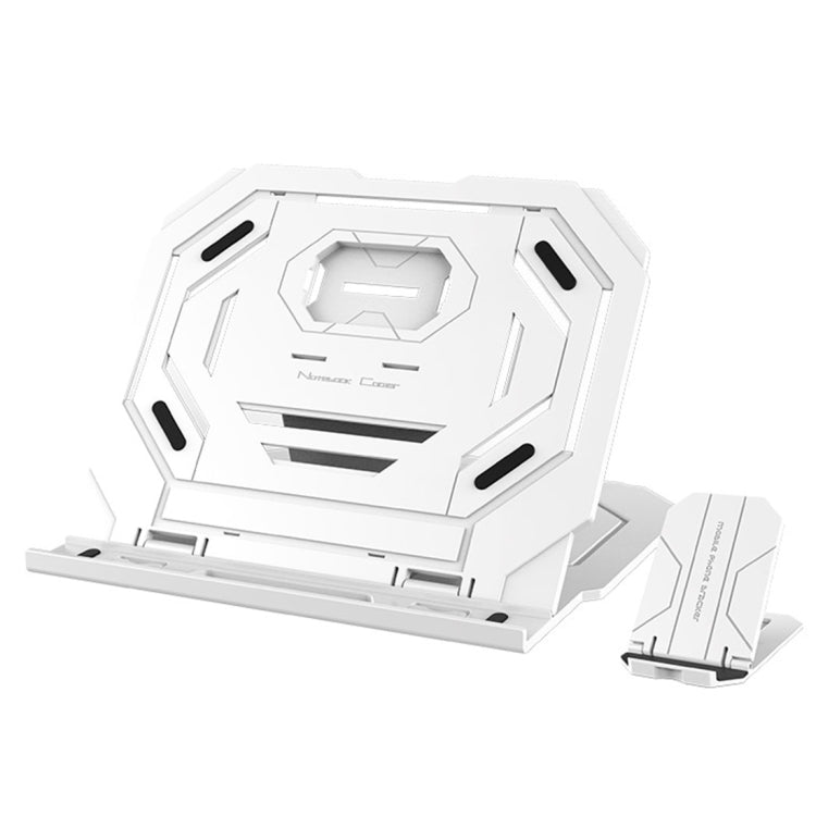 T3 Multi-function Hollow Design Cooling Bracket with 10-Level Adjustable Angle for Notebook,  MacBook, iPad, Mobile Phones(White) - Cooling Pads by PMC Jewellery | Online Shopping South Africa | PMC Jewellery | Buy Now Pay Later Mobicred