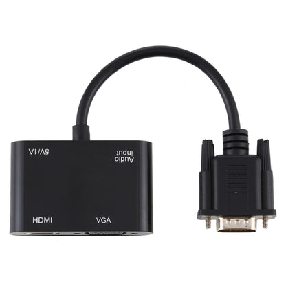 2 in 1 VGA to HDMI + VGA 15 Pin HDTV Adapter Converter with Audio - Adapter by PMC Jewellery | Online Shopping South Africa | PMC Jewellery | Buy Now Pay Later Mobicred