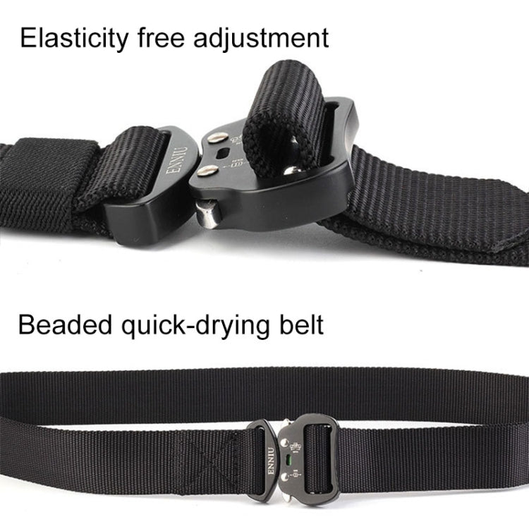 ENNIU 3.8cm Wide Aviation Aluminum Buckle Nylon Belt Adjustable Multifunction Training Belts (Brown) - Belts by PMC Jewellery | Online Shopping South Africa | PMC Jewellery | Buy Now Pay Later Mobicred