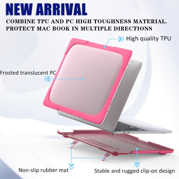 For MacBook Pro 13 inch 2022 & A2289 / A2251 / A2338 2020 PC + TPU Two Colors Laptop Protective Case(Red) - MacBook Pro Cases by PMC Jewellery | Online Shopping South Africa | PMC Jewellery | Buy Now Pay Later Mobicred