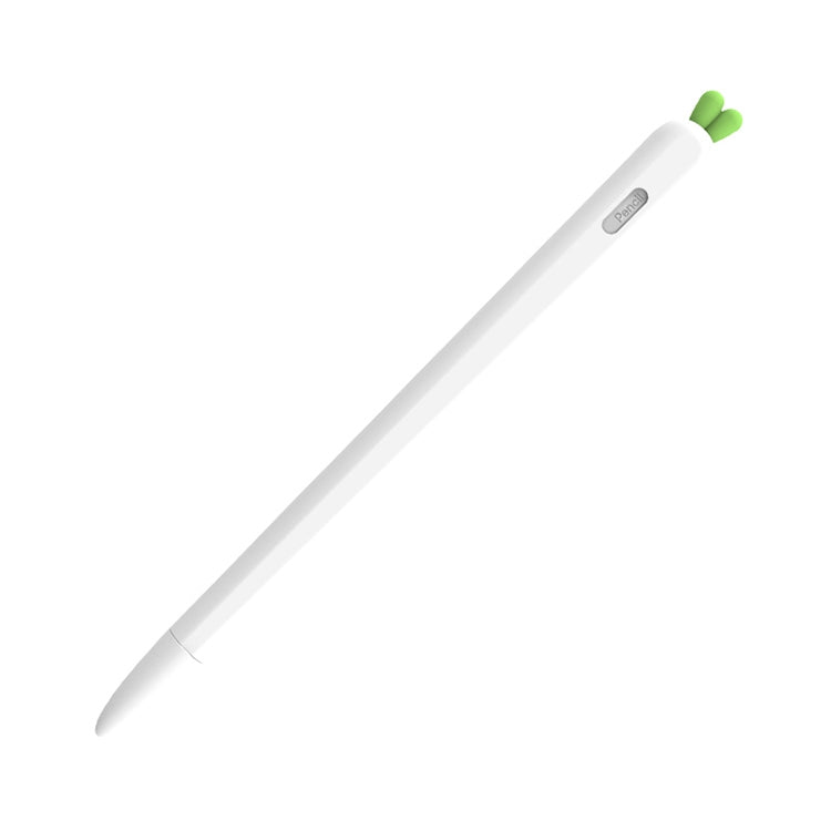 LOVE MEI For Apple Pencil 2 Carrot Shape Stylus Pen Silicone Protective Case Cover(White) - Pencil Accessories by LOVE MEI | Online Shopping South Africa | PMC Jewellery